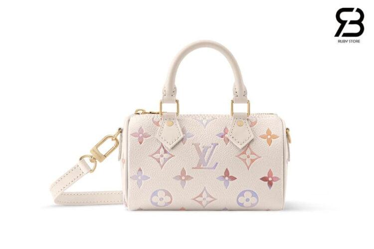 Túi LV Nano Speedy Monogram Empreinte M25591 Màu Kem