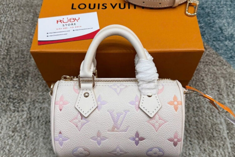 Túi LV Nano Speedy Monogram Empreinte M25591 Màu Kem