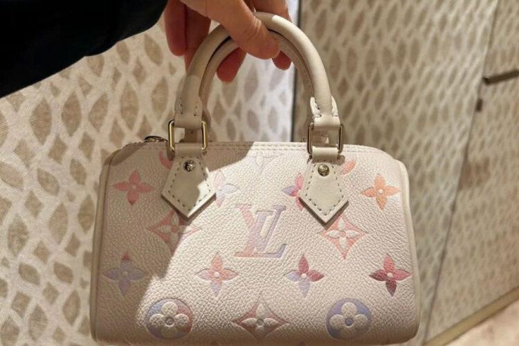 Túi LV Nano Speedy Monogram Empreinte M25591 Màu Kem