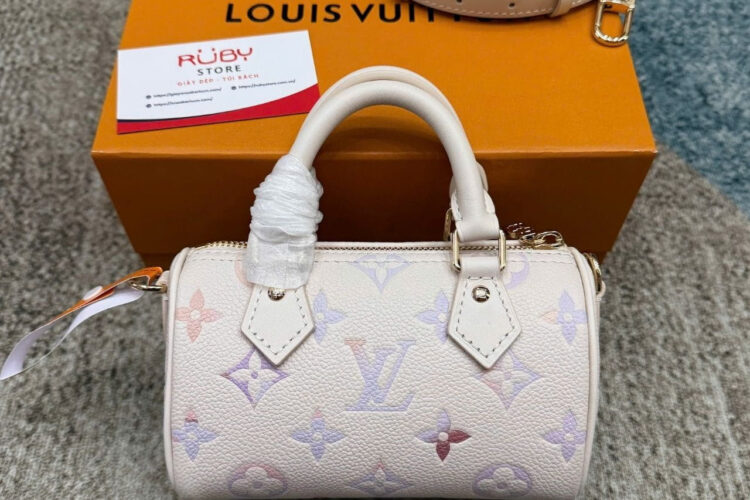 Túi LV Nano Speedy Monogram Empreinte M25591 Màu Kem