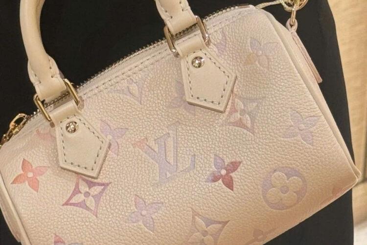 Túi LV Nano Speedy Monogram Empreinte M25591 Màu Kem