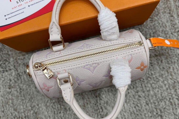 Túi LV Nano Speedy Monogram Empreinte M25591 Màu Kem