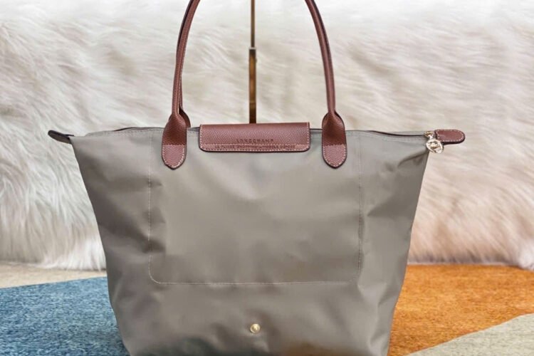 Túi Longchamp Le Pliage Medium Nylon Shoulder Màu Xám