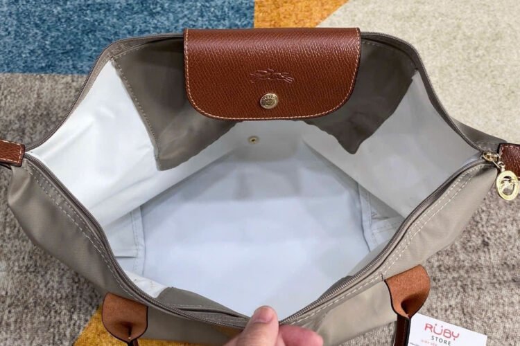 Túi Longchamp Le Pliage Medium Nylon Shoulder Màu Xám