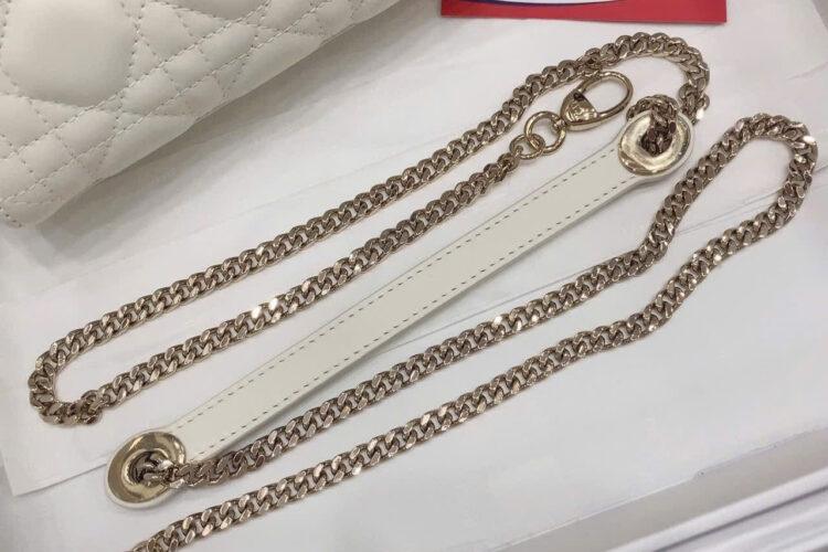 Túi Mini Lady Dior CD Latte Lambskin GHW Màu Kem Best Pháp