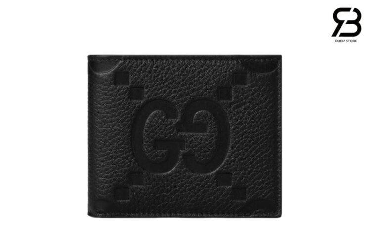 Ví Gucci GG Jumbo Bi-Fold Wallet In Black Leather Màu Đen