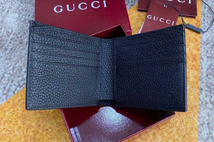 Ví Gucci GG Jumbo Bi-Fold Wallet In Black Leather Màu đen