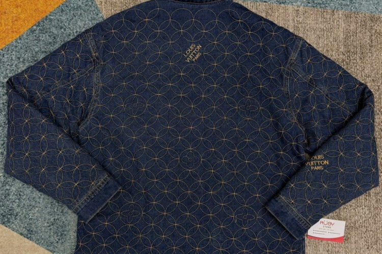 Áo Khoác LV Pharrell Nigo 2025 Denim Jacket Dandy Monogram