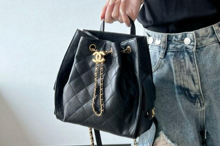 Ba Lô CN 25 Medium Backpack Black Caviar Size 23 Đen Best Pháp