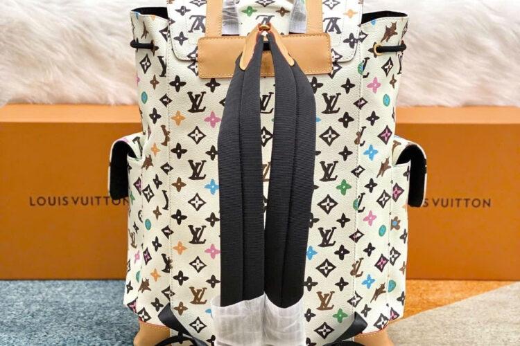 Ba Lô LV Christopher MM Backpack Vanilla Monogram Craggy 44CM