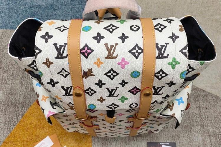 Ba Lô LV Christopher MM Backpack Vanilla Monogram Craggy 44CM