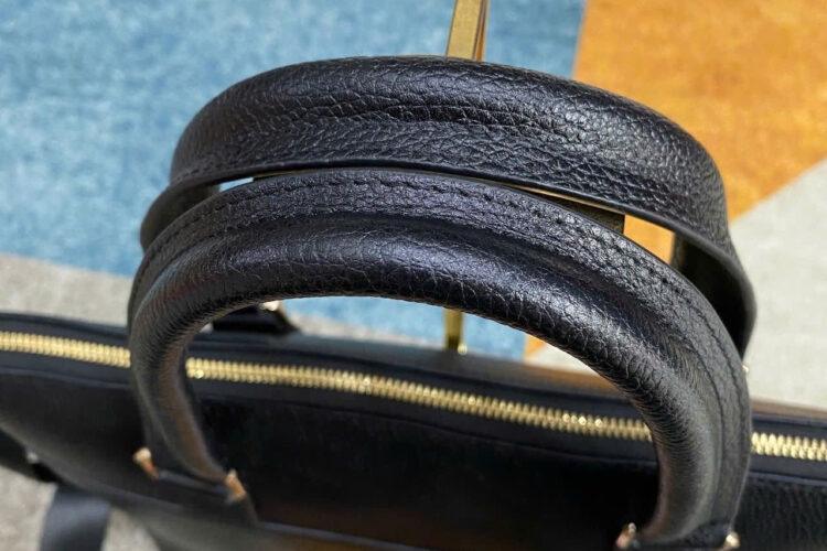 Cặp Xách Tay RUBY Business Bag Black Grained Leather Màu Đen
