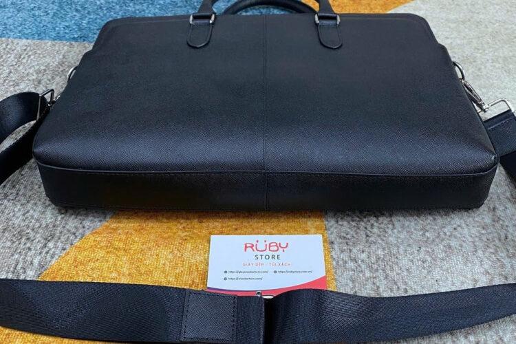 Cặp Xách Tay RUBY Business Bag Black Saffiano Leather Màu Đen