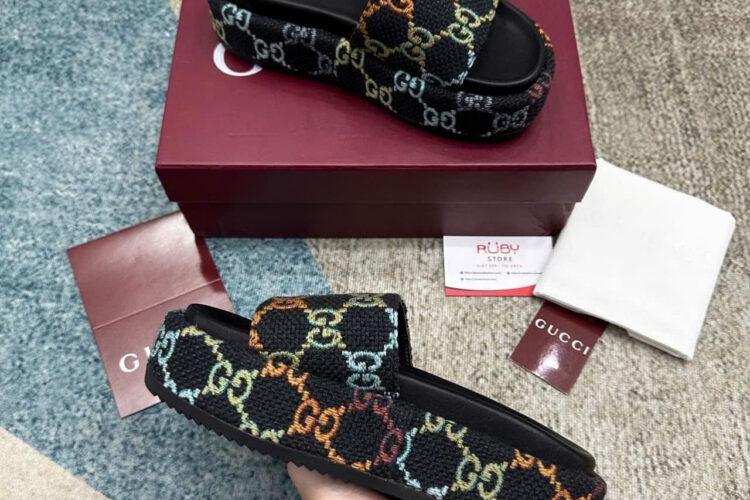 Dép Gucci Multicolor Slide Sandal