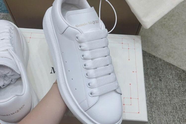 Giày Alexander McQueen Full White Calfskin Màu Trắng