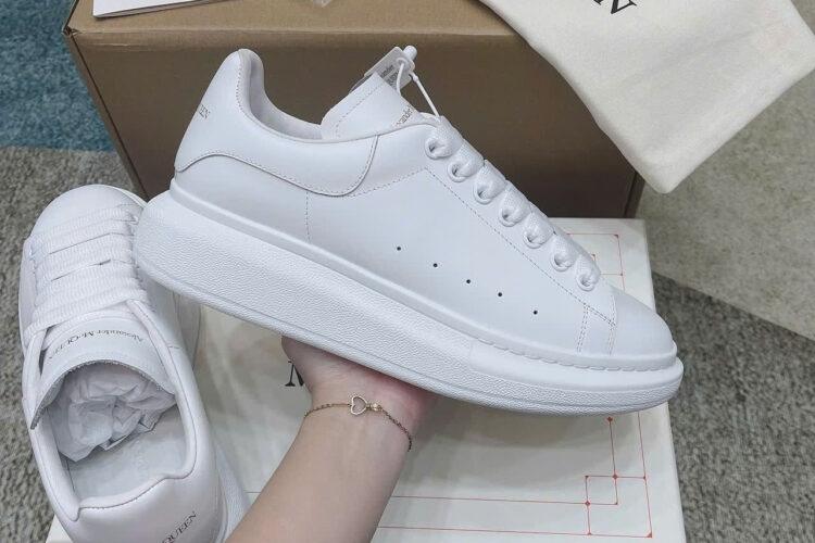 Giày Alexander McQueen Full White Calfskin Màu Trắng