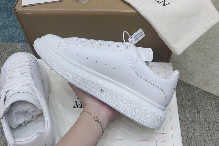 Giày Alexander McQueen Full White Calfskin Màu Trắng