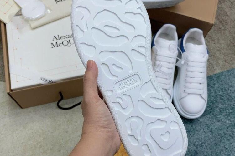 Giày Alexander McQueen White Black Calfskin Trắng Gót Đen