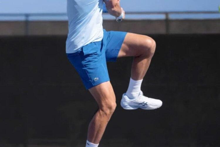 Giày Asics Court FF 3 Novak White Tuna Blue Trắng Xanh