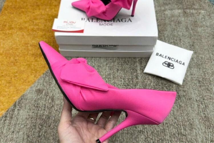 Giày Cao Gót Balenciaga Knife Knot Pumps Heels in Bright Pink
