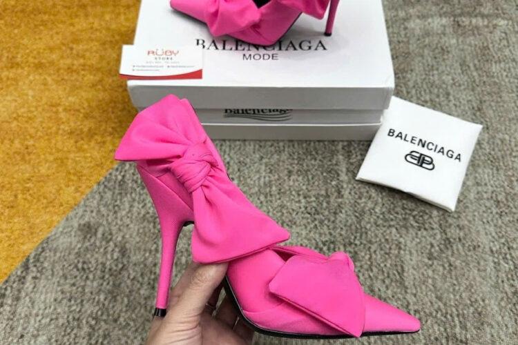Giày Cao Gót Balenciaga Knife Knot Pumps Heels in Bright Pink