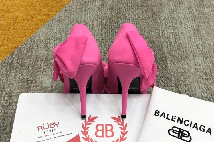Giày Cao Gót Balenciaga Knife Knot Pumps Heels in Bright Pink