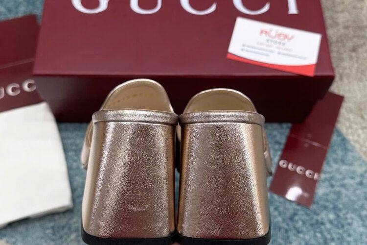 Giày Cao Gót Gucci Màu Bạc