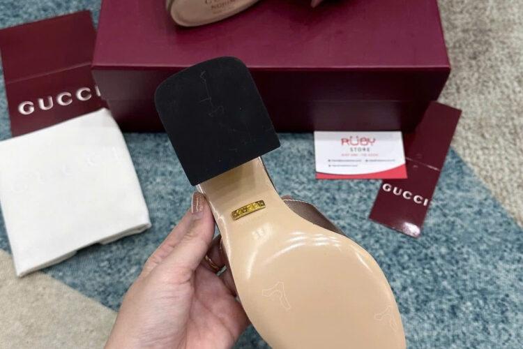 Giày Cao Gót Gucci Màu Bạc