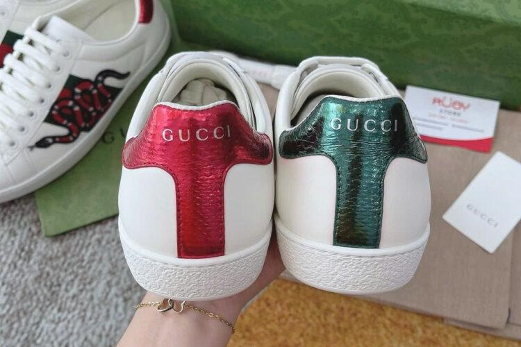 Giày Gucci Ace White Tiger Hổ Da Bê Màu Trắng