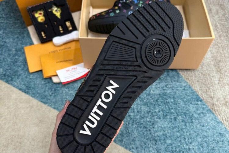 Giày LV Trainer X TM Murakimi Trainer Black Multicolor Monogram Đen