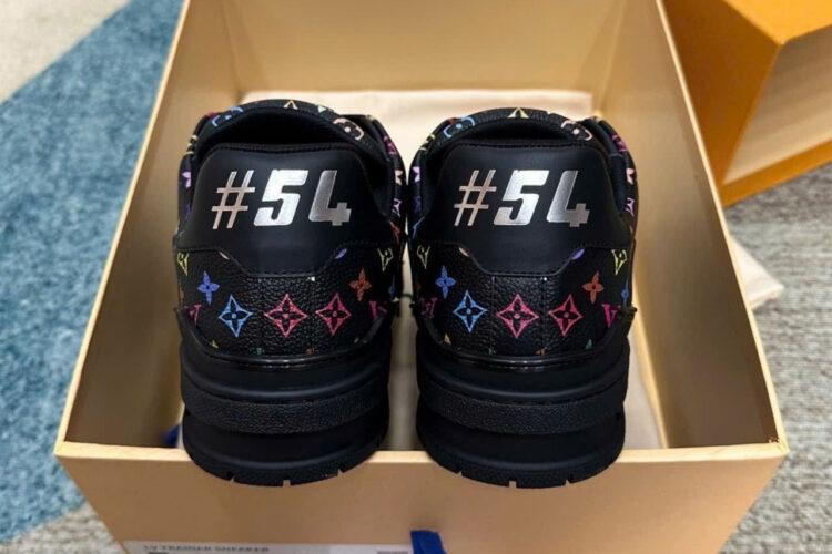 Giày LV Trainer X TM Murakimi Trainer Black Multicolor Monogram Đen
