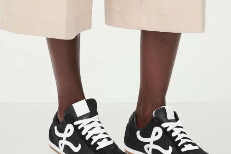 Giày Loewe Ballet Runner 2.0 Black White Đen Trắng