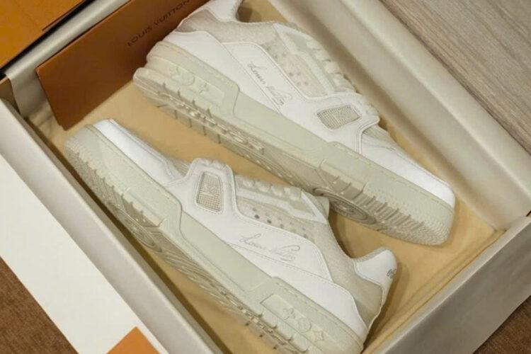 Giày Louis Vuitton LV Trainer America's Cup 37th White Trắng