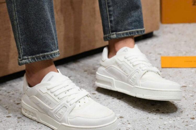 Giày Louis Vuitton LV Trainer America's Cup 37th White Trắng
