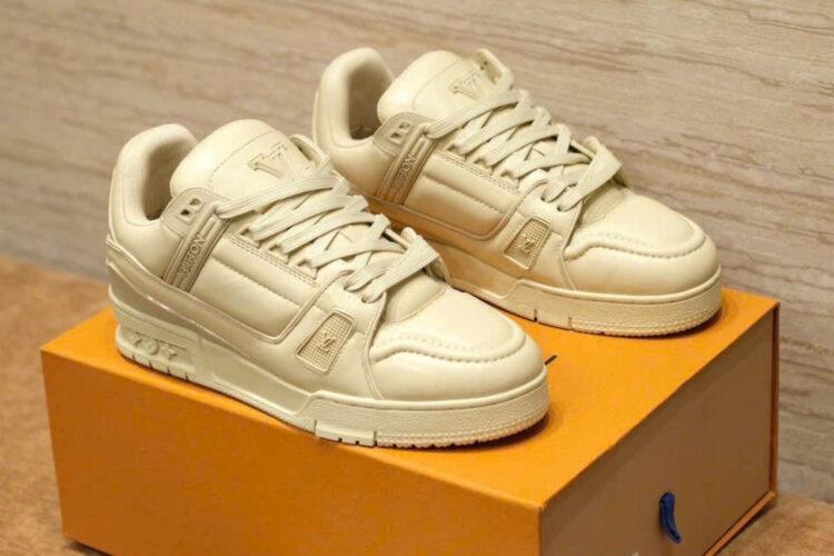 Giày Louis Vuitton LV Trainer Beige Monogram 1AC5BR Màu Be