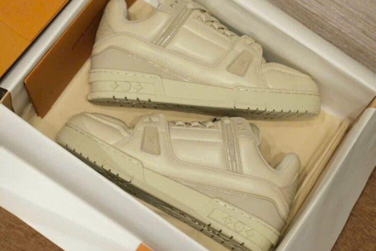 Giày Louis Vuitton LV Trainer Beige Monogram 1AC5BR Màu Be