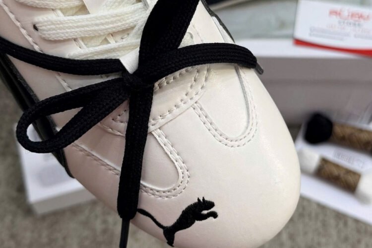 Giày Puma x Rosé Speedcat Leather White Black Trắng Đen