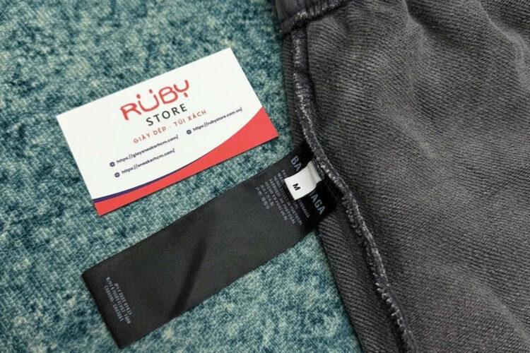 Quần Short Balenciaga Basic Logo Grey Baggy Dirty Fit Màu Xám