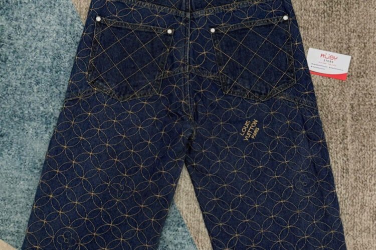 Quần Short LV Pharrell Nigo 2025 Denim Shorts Dandy Monogram