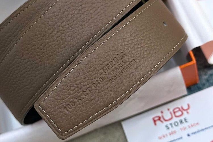 Thắt Lưng Hermes Belt Etoupe Togo Brush Gold H Buckle