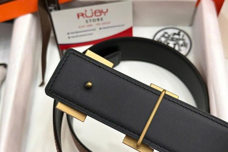 Thắt Lưng Hermes Belt Gold Brown Togo Brush Gold H Buckle