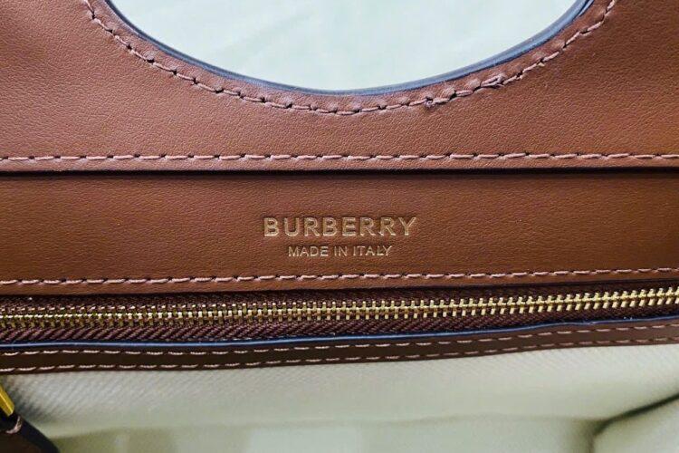 Túi Burberry Logo Graphic Canvas And Leather Mini Pocket Bag Brown White