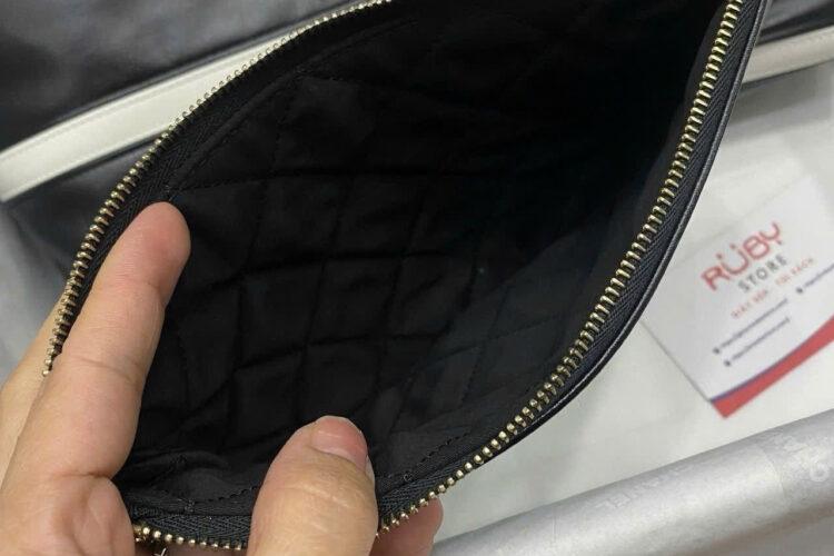 Túi CN 22 Shopping Bag Small Black White Size 35 Đen Trắng