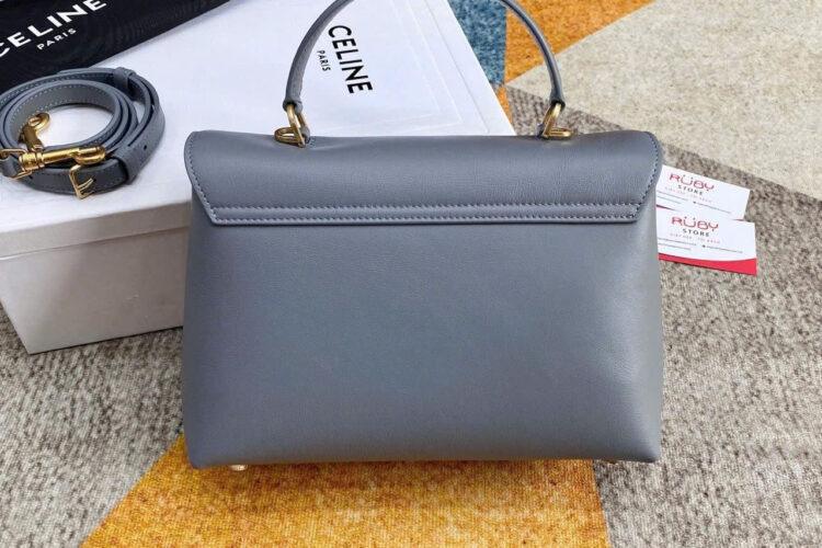 Túi Celine Medium Nino Bag In Grey Grained Calfskin Size 25 Màu Xám