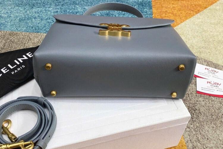 Túi Celine Medium Nino Bag In Grey Grained Calfskin Size 25 Màu Xám