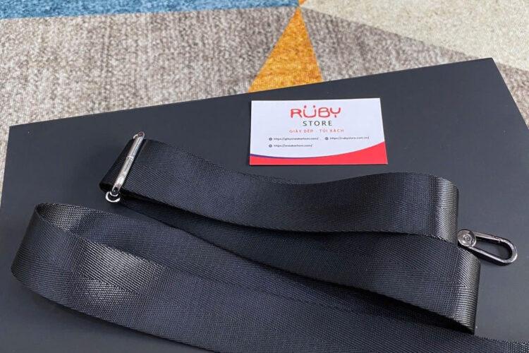 Túi Đeo Chéo RUBY Crossbody Flap Bag Grained Leather Màu Đen