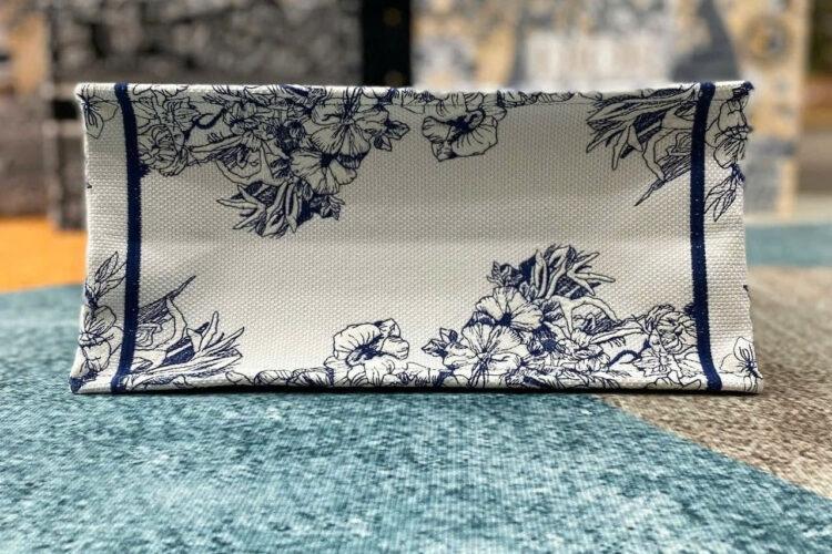 Túi Dior Tote Book Medium White Blue Rêve D'Infini Embroidery