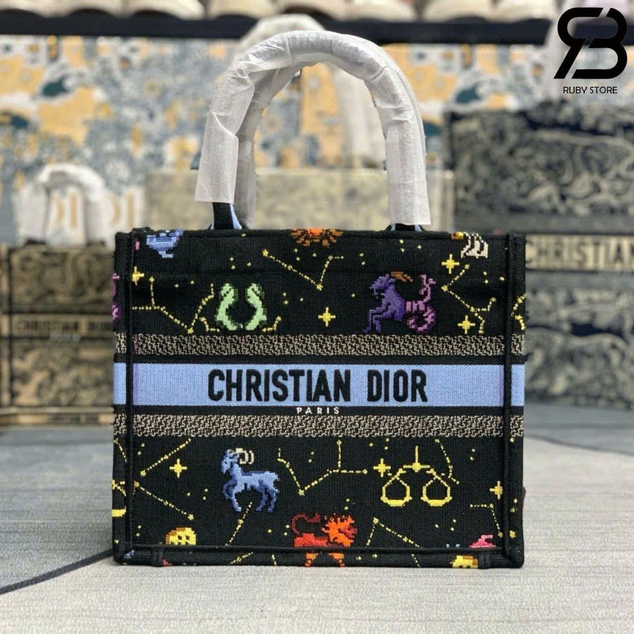 Túi Dior Tote Book Small Black Zodiac Size 26 Best Deal