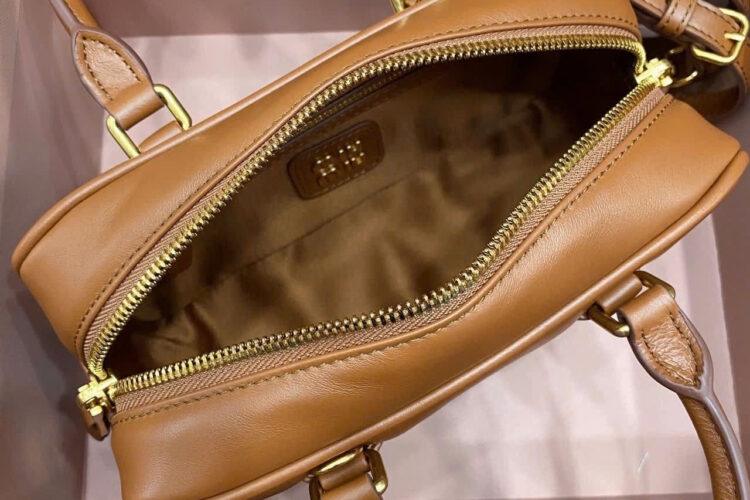 Túi Miu Miu Arcadie Cognac Leather Regular Bag Size 22 Best Da Ý
