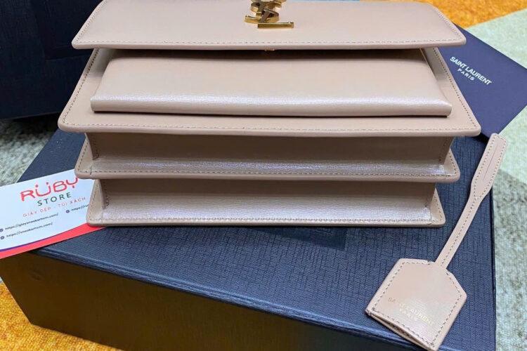 Túi YSL Sunset Top Handle In Blush Pink Calfskin GHW Hồng